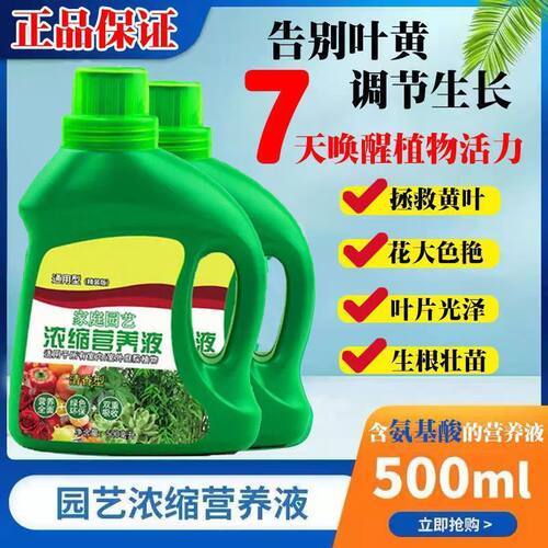 适合各种花的养花营养液浓缩型绿箩植物水培水养富贵竹养发财树肥