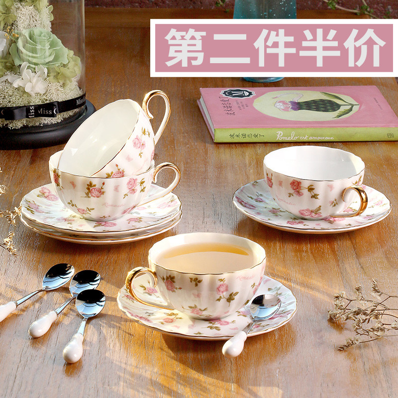陶瓷咖啡杯套装欧式小奢华家用精致下午茶茶杯花色优雅骨瓷杯碟勺在类目 餐饮具, 咖啡器具, 咖啡杯中 - 来自Buy2taobao.com提供专业的淘宝代购服务