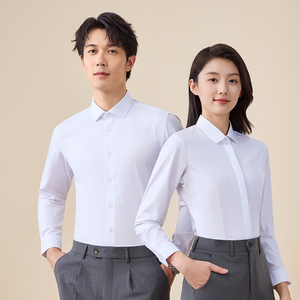 秋季职业浅灰色男女职业衬衫