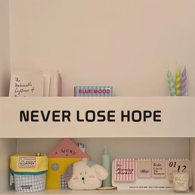 NEVER LOSE HOPE励志英文短句书房宿舍墙面装饰镜子装饰贴纸