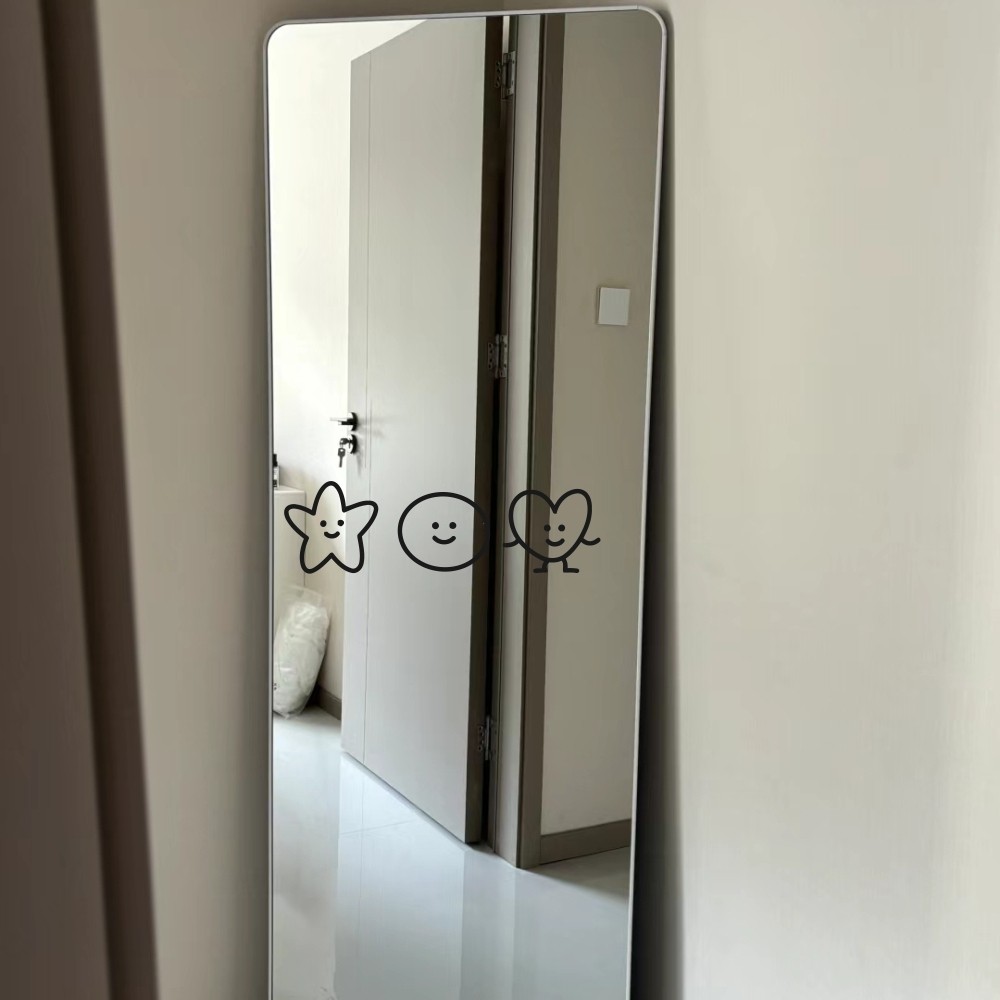 ins风有趣的可爱笑脸玻璃门镜子创意腰线装饰贴纸店铺橱窗装饰,家居饰品,文化墙贴,淘宝优惠券,粉丝福利购,淘宝优惠卷