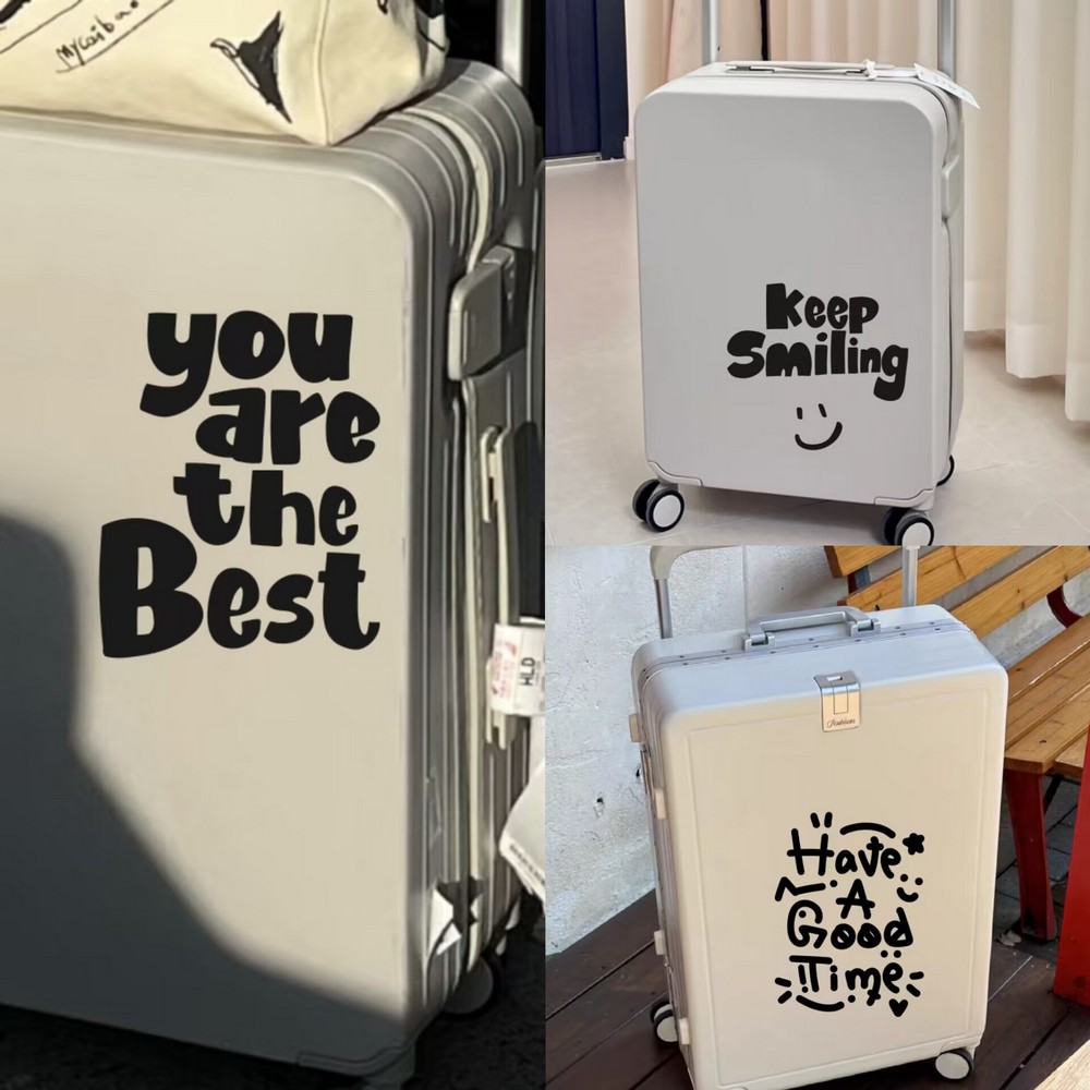 涂鸦风创意英文have a good time you are the best行李箱贴纸