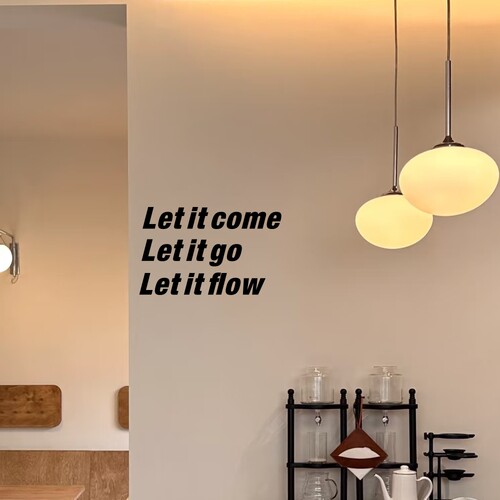 英文励志Life is short Let it come允许一切发生镜子装饰贴纸