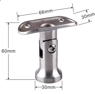 不锈钢立柱活动头实心精铸摇头立柱固定扶手件楼梯配件立柱配件