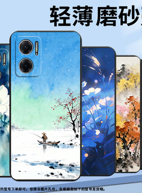 适用红米Prime+手机壳高级感时尚Redmi10Power磨砂壳全包边红米10潮流红米10C茉莉花男女款小米保护套