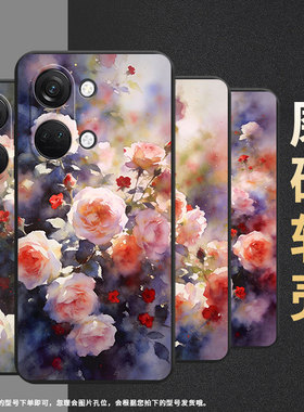适用一加nord手机壳1加nordn300商务一+nordn200朦胧蔷薇花硅胶oneplusnordce/1+nordce3保护套0neplus软壳