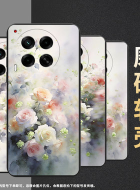 适用传音TecnoCamon30sPro手机壳高级感Camon30Pro防摔TecnoCamon30磨砂壳Camon30s梦幻蔷薇花全包边保护套