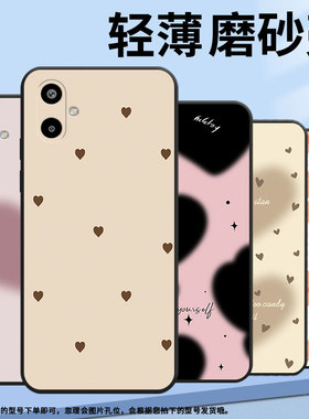 适用三星a07手机壳s25fe/s25edge/m56卡通f16黑色爱心a17硅胶f06高级感m06粉底爱心m16创意SM-S9370晕染爱心