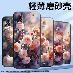 适用小米civi手机壳civi3超薄朦胧蔷薇花xiaomi耐磨mix4保护套note10lite商务小米note10硅胶m1910f4e软壳