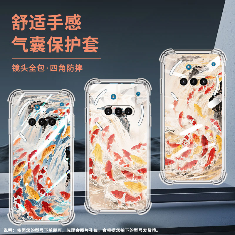 适用NothingPhone3A手机壳Phone3防摔鲤鱼气囊壳Phone3APro中国风NothingPhoneCMF2Pro时尚保护套