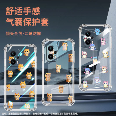 适用小米PocoX2手机壳PocoX5ProQ版小猫XiaomiPocoX3NFC气囊壳小米PocoX6Neo防摔PocoX4Gt高级感保护套