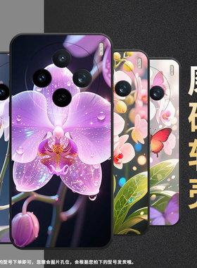适用vivoY04手机壳V2432全包X200ProMini蝴蝶兰花园防摔V2452GA保护套vivoV30EX200Pro商务V2419A个性软壳