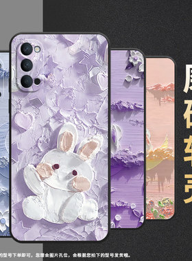 适用OPPOReno手机壳10x纯黑色PCCM00商务0pp0RenoAce保护套Ace2月下花海Reno2F高级PCKM70轻薄Reno4F软壳