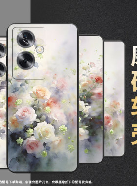 适用一加Z手机壳一+NordN20SE梦幻蔷薇花0neplus防摔1+10R高级感磨砂壳OnePlus8Nord时尚1加商务全包保护套