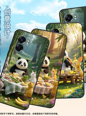 适用OPPOA73手机壳4G2022国外PFTM20硅胶0pp0A58x纯黑色CPH2577高级A60/A74防摔5G轻薄竹林聚餐A77保护套