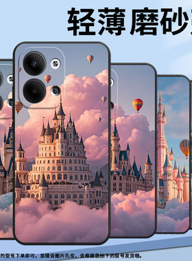 适用OPPOReno3Pro手机壳CPH2109耐磨欧式风格建筑保护套Reno9全包边Reno10Pro硅胶PJH110商务Reno12磨砂壳