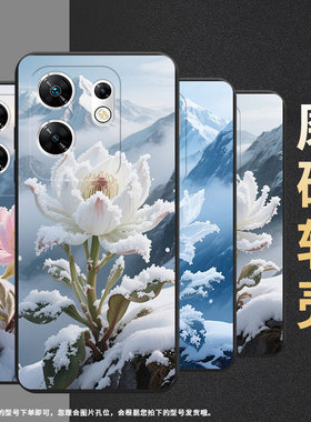 适用传音InfinixZero30手机壳Zero40高级感磨砂壳潮流InfinixZeroUltra全包边X6860雪莲中国风保护套
