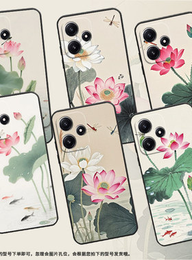 适用小米PocoM7Pro手机壳M4耐磨21091116AG轻薄XiaomiPOCOM5s粉嫩的荷花M6防摔23076PC4BI个性M6Plus保护套