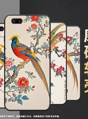 适用OPPOR9Plus手机壳R9s防摔X9079黑色R11超薄0pp0R11s保护套R15梦镜版R17/A57高级CPH1715两只锦鸡外壳