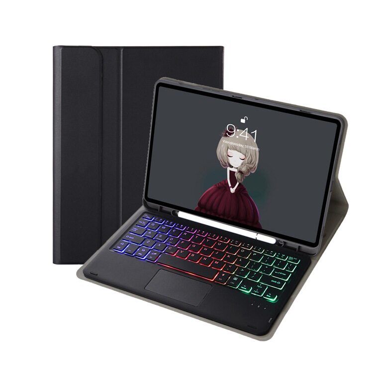 适用三星A8三色背光触控键盘保护套S9+平板 S7FE蓝牙键盘A9plus壳