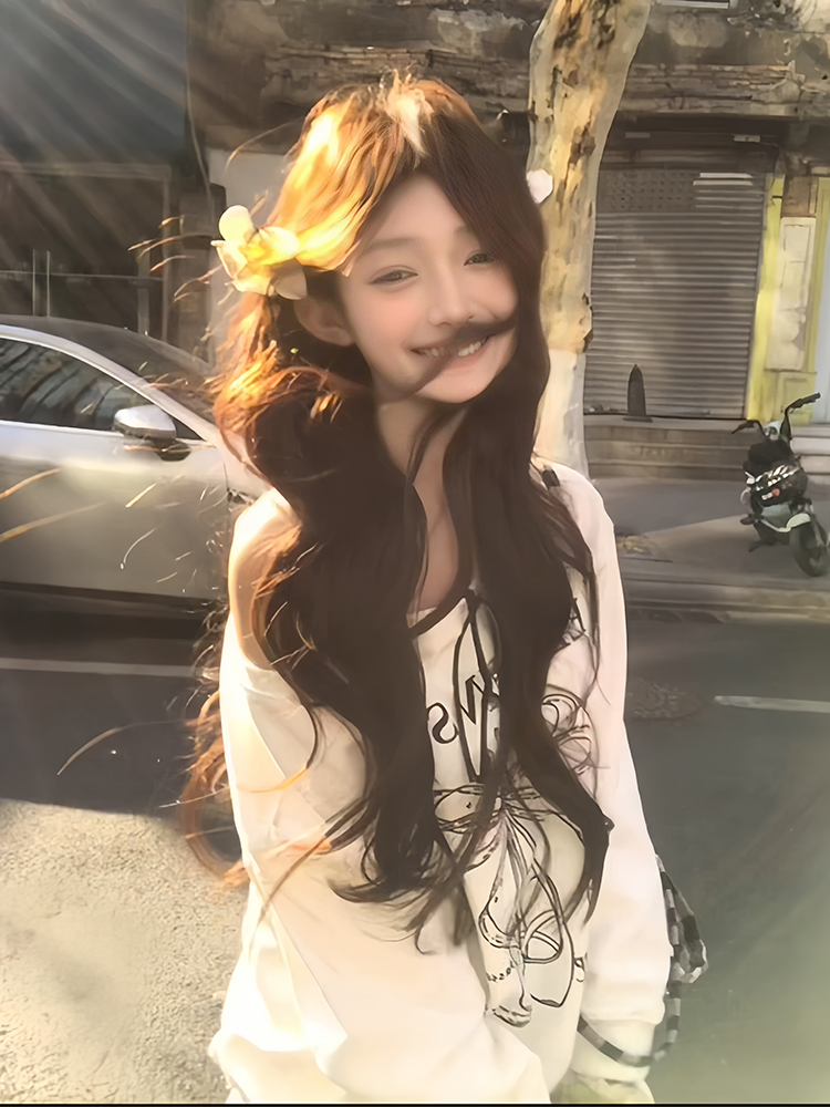 American Retro Sloping Shoulder Sweatshirt for Women, Autum Dance Shoes, Printed Long-Sleeved Sweet Ballet Style Loose Slimming Look Off-Shoulder Top