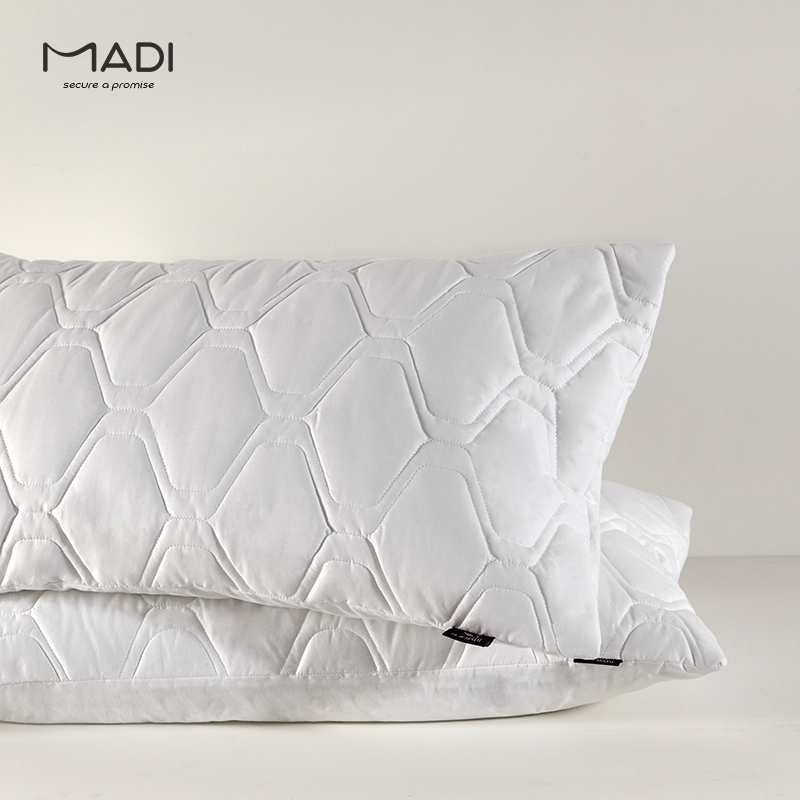 全棉纯色夹棉枕套 信封枕 绗缝夹棉枕单人枕套纯棉加厚48x74cm