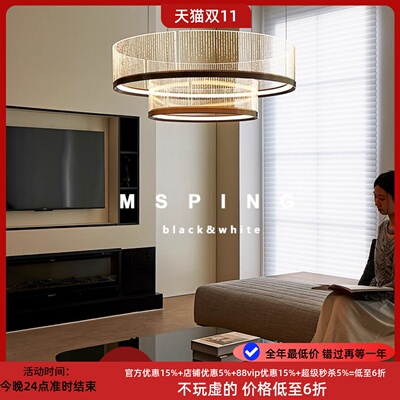 云纱客厅吊灯简约大气现代