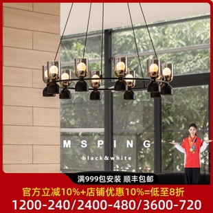 晨光客廳吊燈原版 極簡高端圓形北歐設計感臥室燈燈具 1比1復刻意式