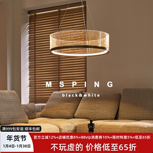 云纱客厅吊灯简约大气现代高端设计师艺术家用卧室别墅大厅