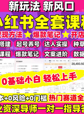 2026小红书开店教程小红书种草笔记文案视频学习电商起号变现课程