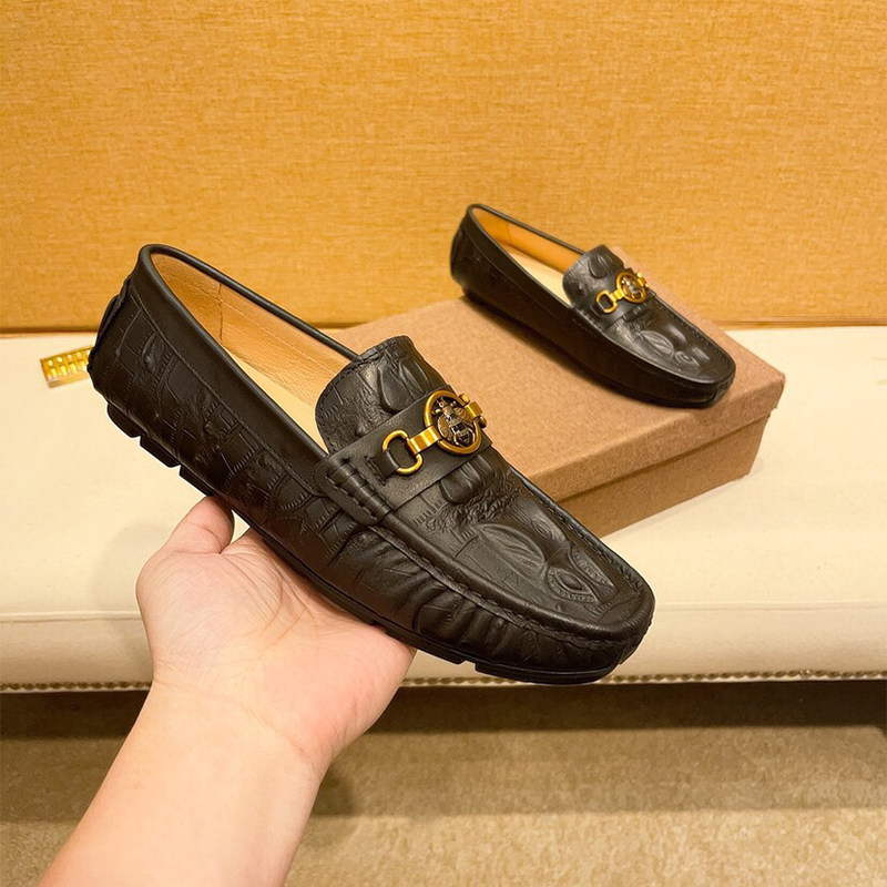 鳄鱼纹牛皮男鞋真皮一脚蹬懒人乐福鞋潮牌透气休闲豆豆鞋男驾车鞋,流行男鞋,乐福鞋（豆豆鞋）,淘宝优惠券,粉丝福利购,淘宝优惠卷