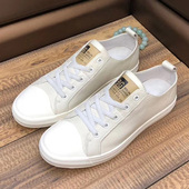 男真皮韩版 软底透气潮鞋 百搭板鞋 学生休闲鞋 2025新款 欧洲站小白鞋