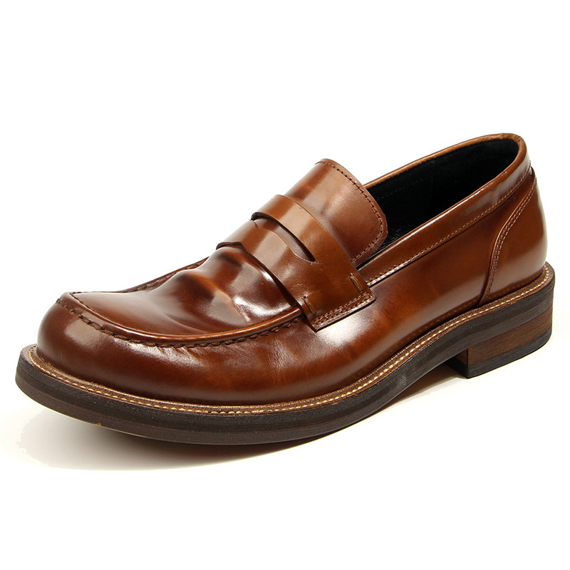 透气鞋子男真皮低帮运动休闲懒人鞋一脚蹬乐福鞋潮鞋商务办公皮鞋