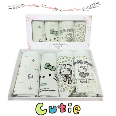 畅享青春kitty四条纯棉抗菌女士内裤8981-8