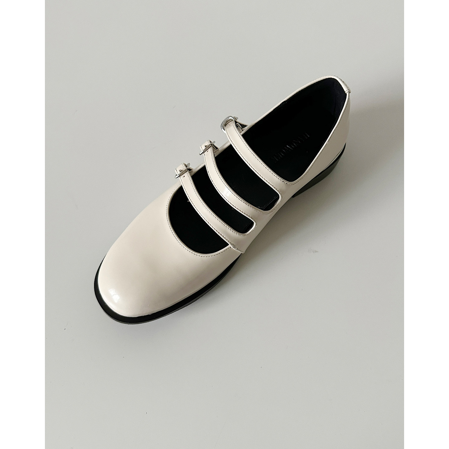 2026年新款圆头浅口三字扣带玛丽珍鞋粗跟牛皮版里外全皮时尚单鞋,女鞋,玛丽珍鞋,淘宝优惠券,粉丝福利购,淘宝优惠卷