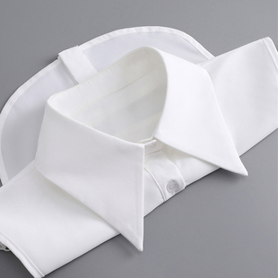 2023白色雪纺衬衣尖领假领子女简约百搭衬衫领内搭假衣领春夏秋冬