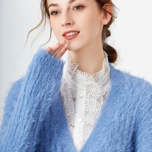 精致蕾丝花边百搭假领子女配毛衣秋冬时尚衬衫立领打底装饰假衣领