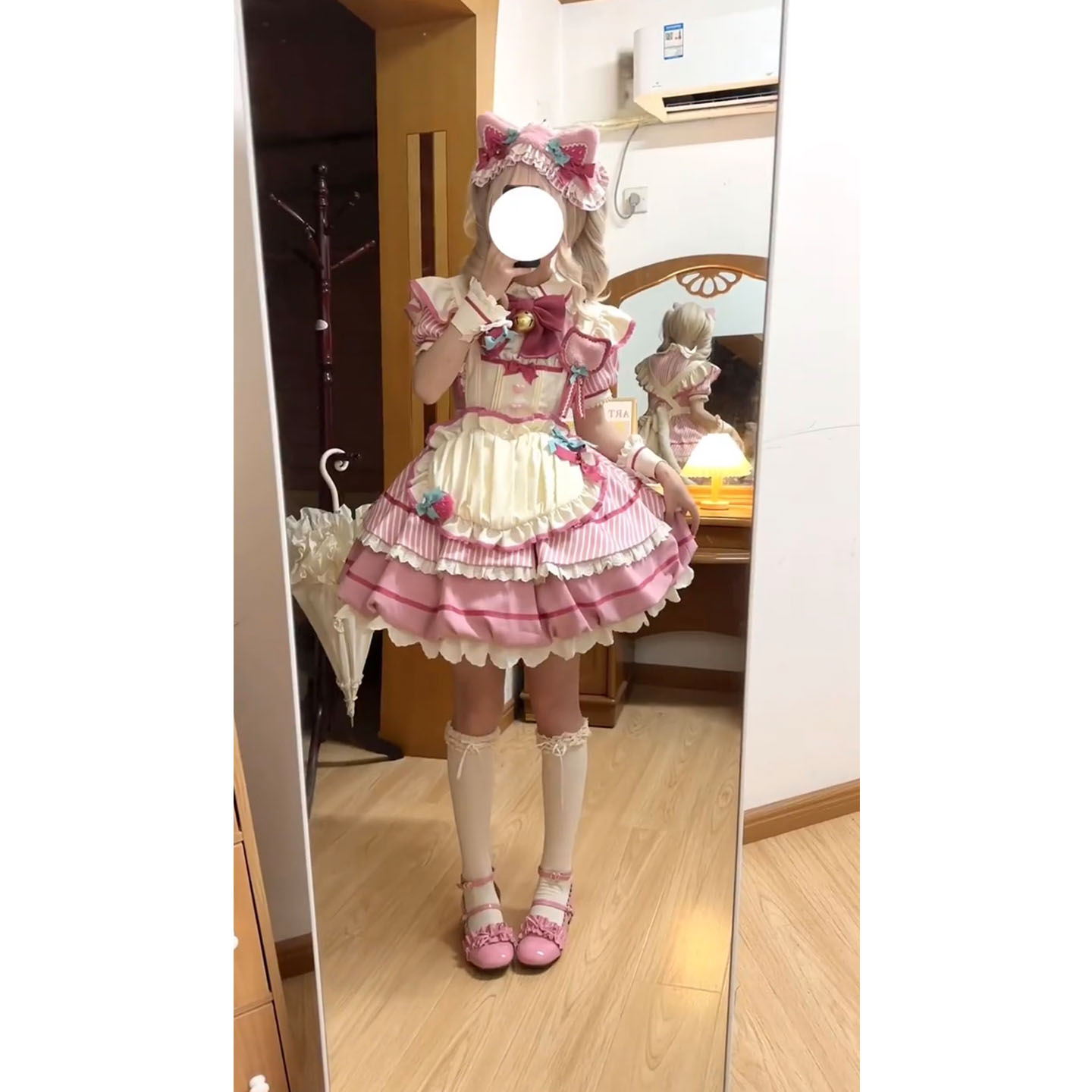 粉色花苞裙LolitaOP日常可爱轻