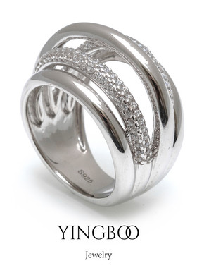 小众纯银重工多环指环礼物