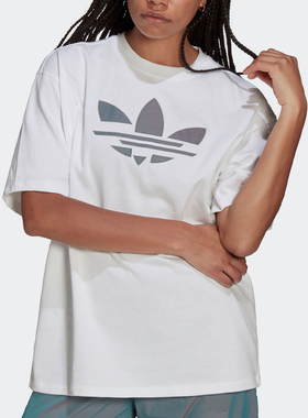 Adidas/阿迪达斯正品三叶草女子圆领宽松运动短袖H35894