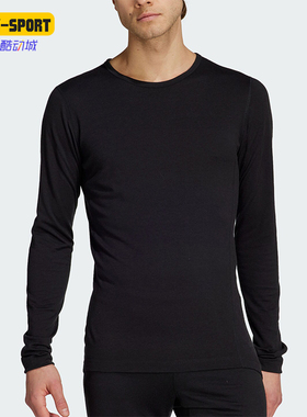 Adidas/阿迪达斯正品户外男士舒适保暖运动长袖打底T恤HZ8563