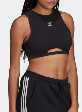 Adidas/阿迪达斯正品三叶草新款女子训练健身无袖背心H06613