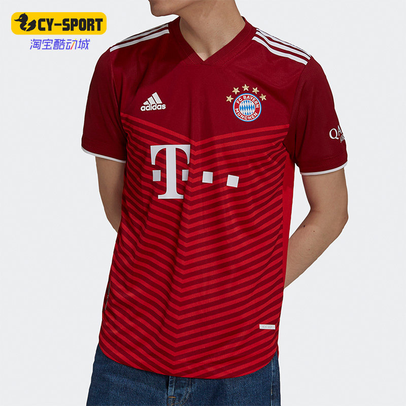 Adidas/阿迪达斯正品FCB H JSY AU男子球员版运动短袖T恤衫GM5308