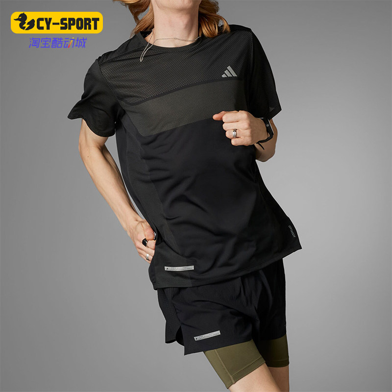 Adidas/阿迪达斯正品ULT ENG TEE 男士速干跑步运动短袖T恤IN0094