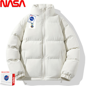 NASA联名羽绒棉服男外套冬季棉衣加厚潮牌大码立领男女款宽松棉袄