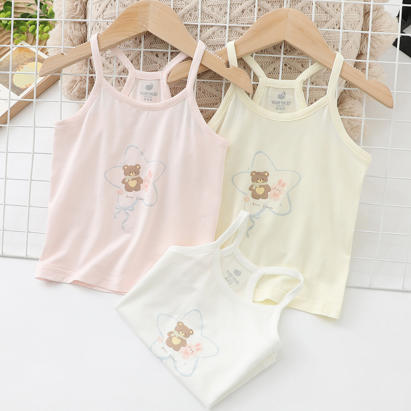 夏季莫代尔吊带背心女童夏款薄款打底背心居家家居服上衣