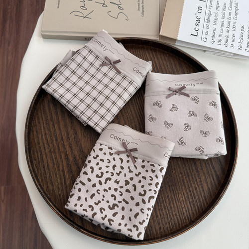 纯棉透气蝴蝶结女内裤架