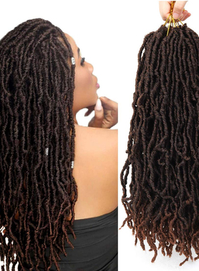 Synthetic Curly Goddess Faux Locs Ombre Braiding Hair For