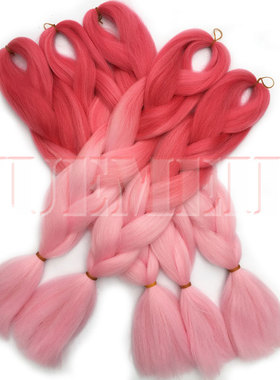 braids hair extension非洲脏辫假发黑人大辫子双色渐变牙买加