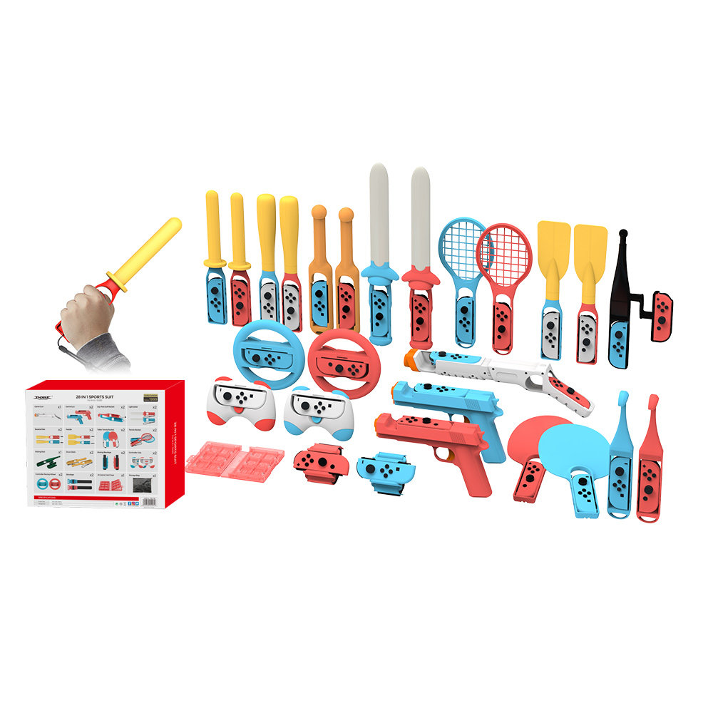 DOBE GENUINE SWITCH SPORTS SOMATOSENSORY SPORTS SET NS OLED SPORTS TENNIS RACKET GOLF FENCING